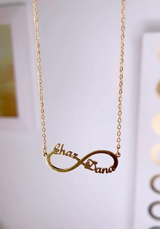 Infinity Nameplate Necklace