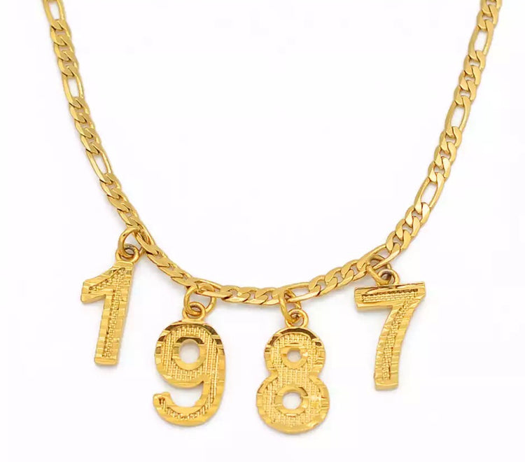 Rep your year custom necklace